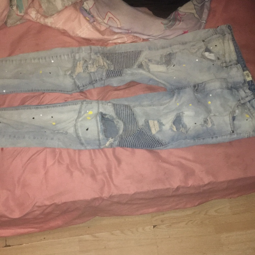 Black n Yellow spotted jeans